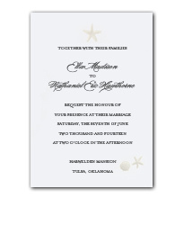 Seaside Style Wedding Invitation