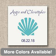 Shell Design Wedding Favor Tags