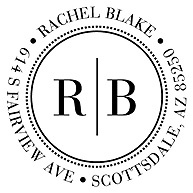 Simplistic Return Address Personalized Stamp