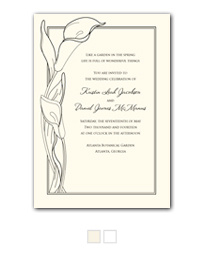 Simply Calla Lovely Wedding Invitation