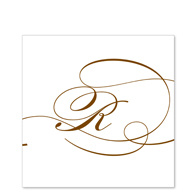 Single Script Initial Square Label
