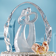 Sparkling Symbol of Love Wedding Cake Top