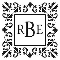 Square Flourish Monogram Personalized Stamp