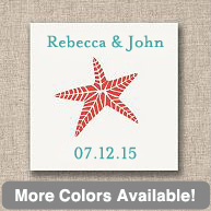 Starfish Wedding Favor Tags