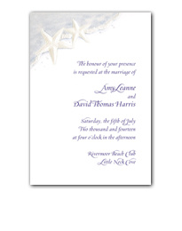 Starfish Wedding Invitation