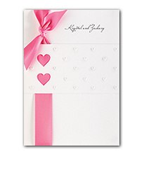 Sweet Hearts in Bright White Wedding Invitation
