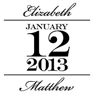 The Big Day Save the Date Personalized Stamp