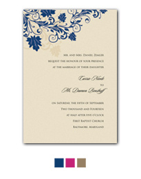 Touch of Glamour Wedding Invitation