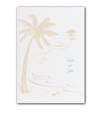 Tropical Sunset Wedding Invitation