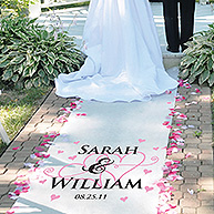 Twin Hearts Personalized Wedding Aisle Runner