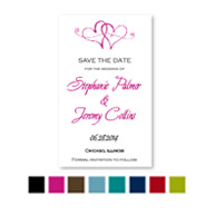 Twin Hearts Save the Date Magnet