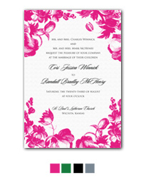 Vintage Garden Wedding Invitation