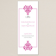 Vintage Hearts Wedding Program