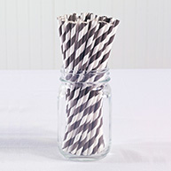 Vintage Paper Straws (pack of 50)-Black