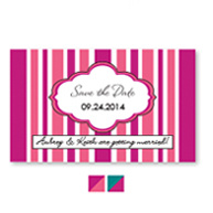Vintage Stripes Save the Date Magnet
