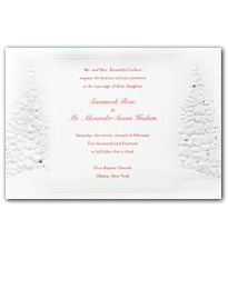 Winter's Romance Wedding Invitation