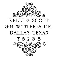 Wysteria Flourish Personalized Stamp