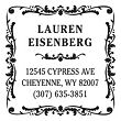Antique Square Return Address Personalized Stamp
