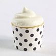 Baking Cups (pack of 25)-Black Polka Dot