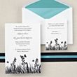 Butterfly Kisses Wedding Invitation in Bright White