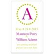 Circle Initial Save the Date Wedding Magnet