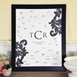 Damask Monogram Canvas Signature Guest Book