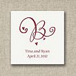 Decorative Initial Wedding Favor Tags