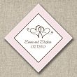 Twin Hearts Wedding Favor Tags