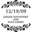 Floral Save-the-Date Personalized Stamp