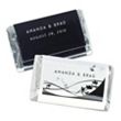 Hershey's® Black and White Floral Personalized Mini Chocolate Bar Favor