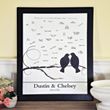 Lovebirds Canvas Signature Guest Book