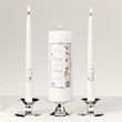 Modern Purple Flower Unity Candle Set