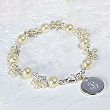 Personalized Pearl Cluster Charm Bracelet for Bridesmaids