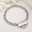 Personalized Rhinestone Toggle Bracelet for Bridesmaids