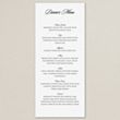 Romantic Shimmer Wedding Menu