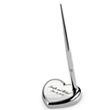 Personalized Silver Plated Heart-Shaped Pen Stand Wedding Favor
