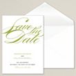 Sophisticated Script Save the Date Card