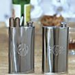 Stainless Steel Flask and Cigar Holder