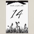 Butterfly Kisses Black Wedding Reception Table Number Cards