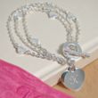 Triple-strand Heart Bridesmaid Charm Bracelet