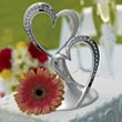 Twin Heart Wedding Cake Topper
