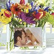 Personalized Glass Wedding Photo Centerpiece/Vase