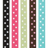 3/8" Polka Dot Grosgrain Wedding Ribbon        (was $39.95 each)