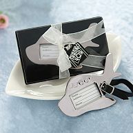 Airplane Luggage Tag Wedding Place Card Holder Favor