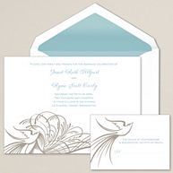 Antique Lovebird Wedding Invitation