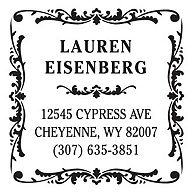 Antique Square Return Address Personalized Stamp