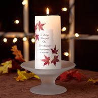 Autumn Leaves Wedding Memorial Candle