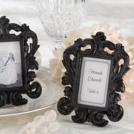 "Black Baroque" Wedding Place Card Holder and Photo Frame