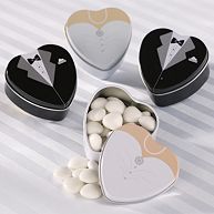 Bride and Groom Wedding Favor Tins