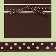 3/8" Brown & Pink Pre-Cut Grosgrain Wedding Ribbon (was $14.95 each)